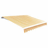 vidaXL Lona para toldo amarelo/branco 4 x 3 m (sem estrutura/caixa)