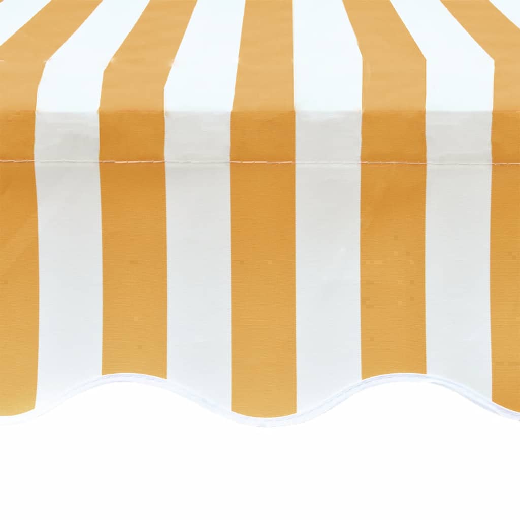 Sárga-fehér vászon napellenző tető 4 x 3 m (a váz nem tartozék) 