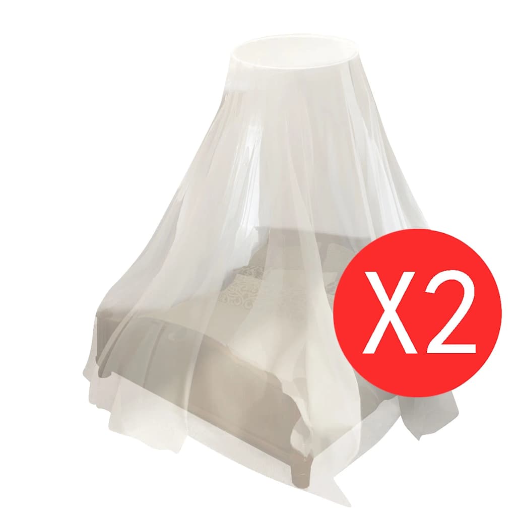 vidaXL Moskytiéra 2 pcs kruhová 56x325x230 cm