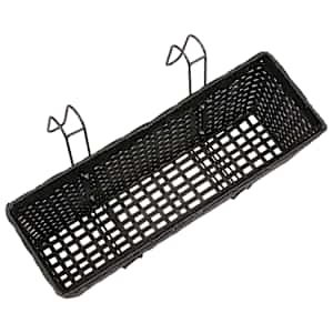 Balkonové závěsné ratanové truhlíky sada 2 ks, 50 cm, černé - obrázek 6