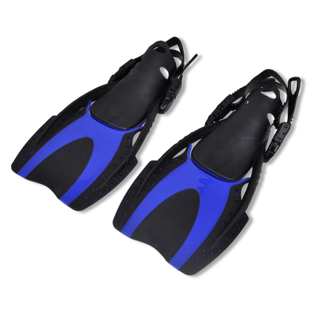 

vidaXL Duik en snorkel set met flippers en bril blauw voor kinderen 35-37