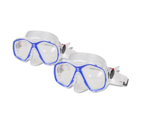 Duik en snorkel set van 2 met bril voor volwassenen