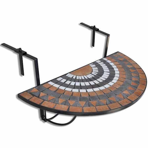 vidaXL rippuv r&otilde;dulaud, terrakota ja valge, mosaiik