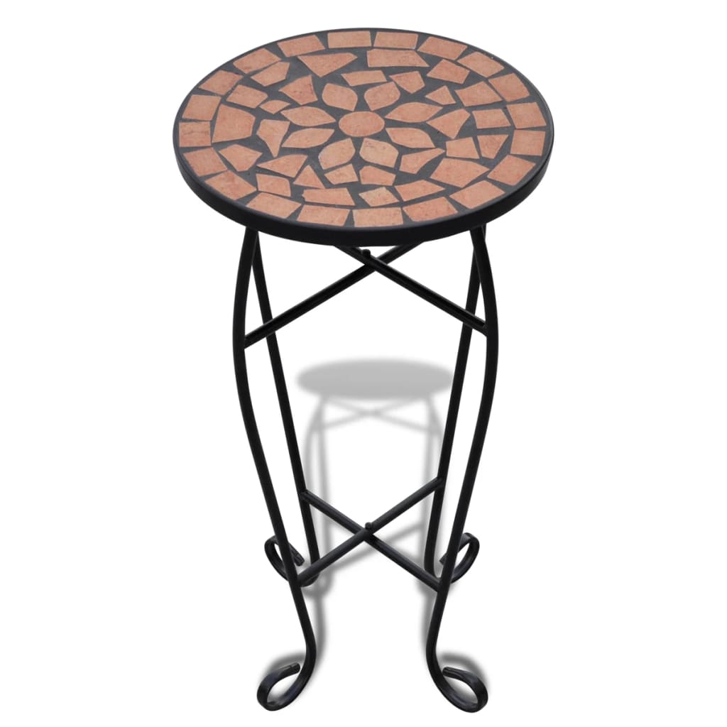 

vidaXL Mosaic Side Table Plant Table Terracotta