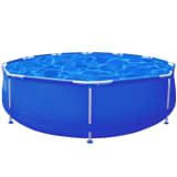 Round Swimming Pool with Steel Frame Blue 360 x 76 cm