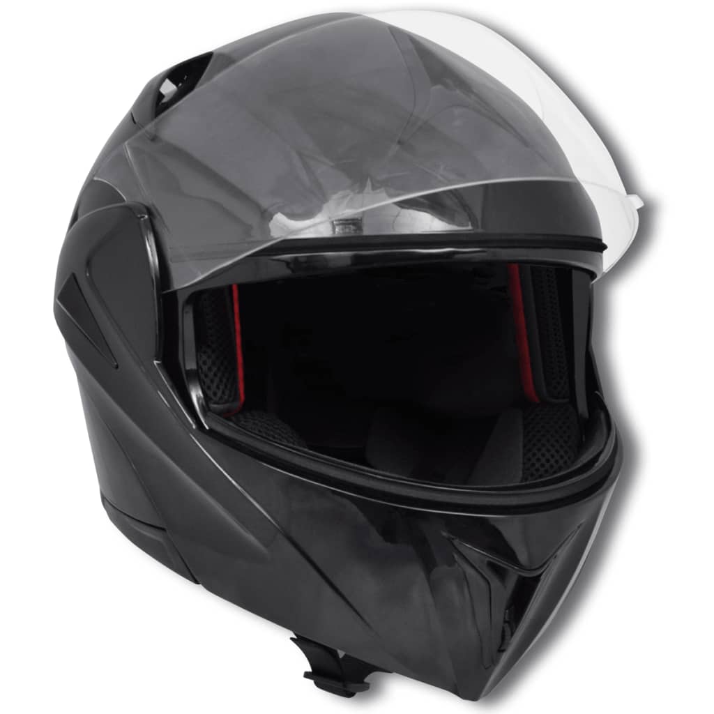 

vidaXL Motorhelm dubbel vizier Zwart M