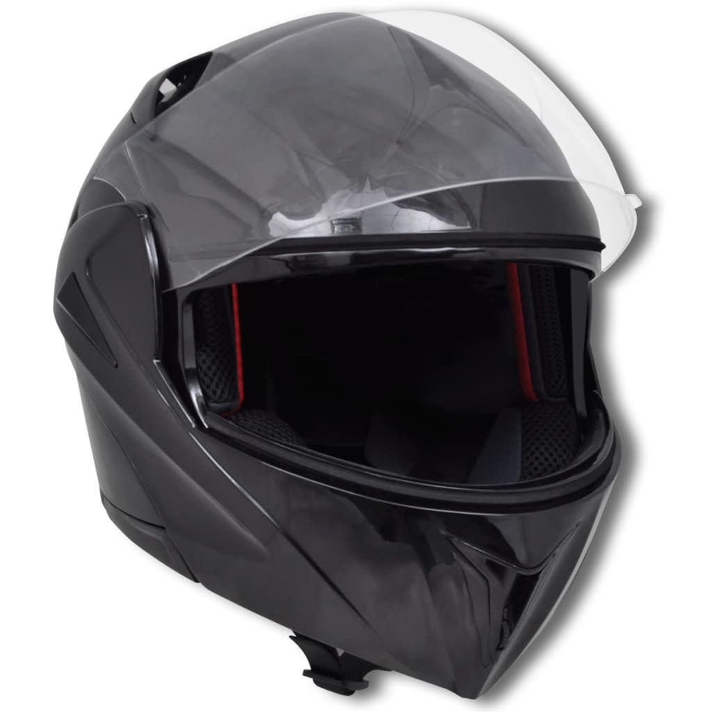 

vidaXL Motorhelm dubbel vizier Zwart XL