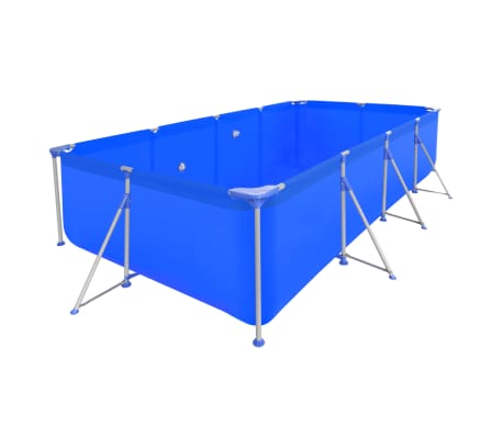 Above Ground Swimming Pool Steel Rectangular 394 x 207 x 80 cm