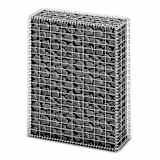 vidaXL Panier de gabion avec couvercle Fil galvanisé 100 x 80 x 30 cm