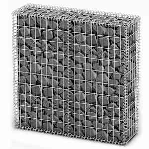 Gabionový koš s víky z pozinkovaného drátu 100 x 100 x 30 cm - obrázek 2