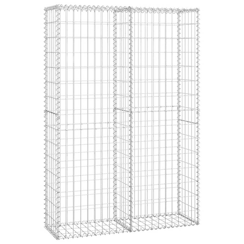 vidaXL Coș gabion cu capace, sârmă galvanizată, 150 x 100 x 30 cm vidaxl.ro
