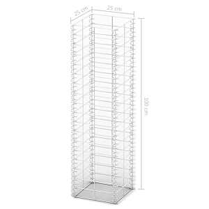 Sada gabionů 3 ks pozinkovaný drát 25 x 25 x 100 cm - obrázek 4