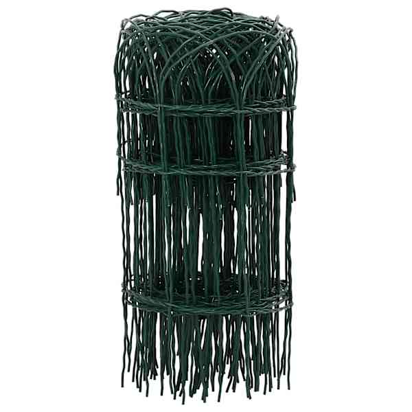 vidaXL aiapiire, pulberkaetud raud, 10 x 0,4 m