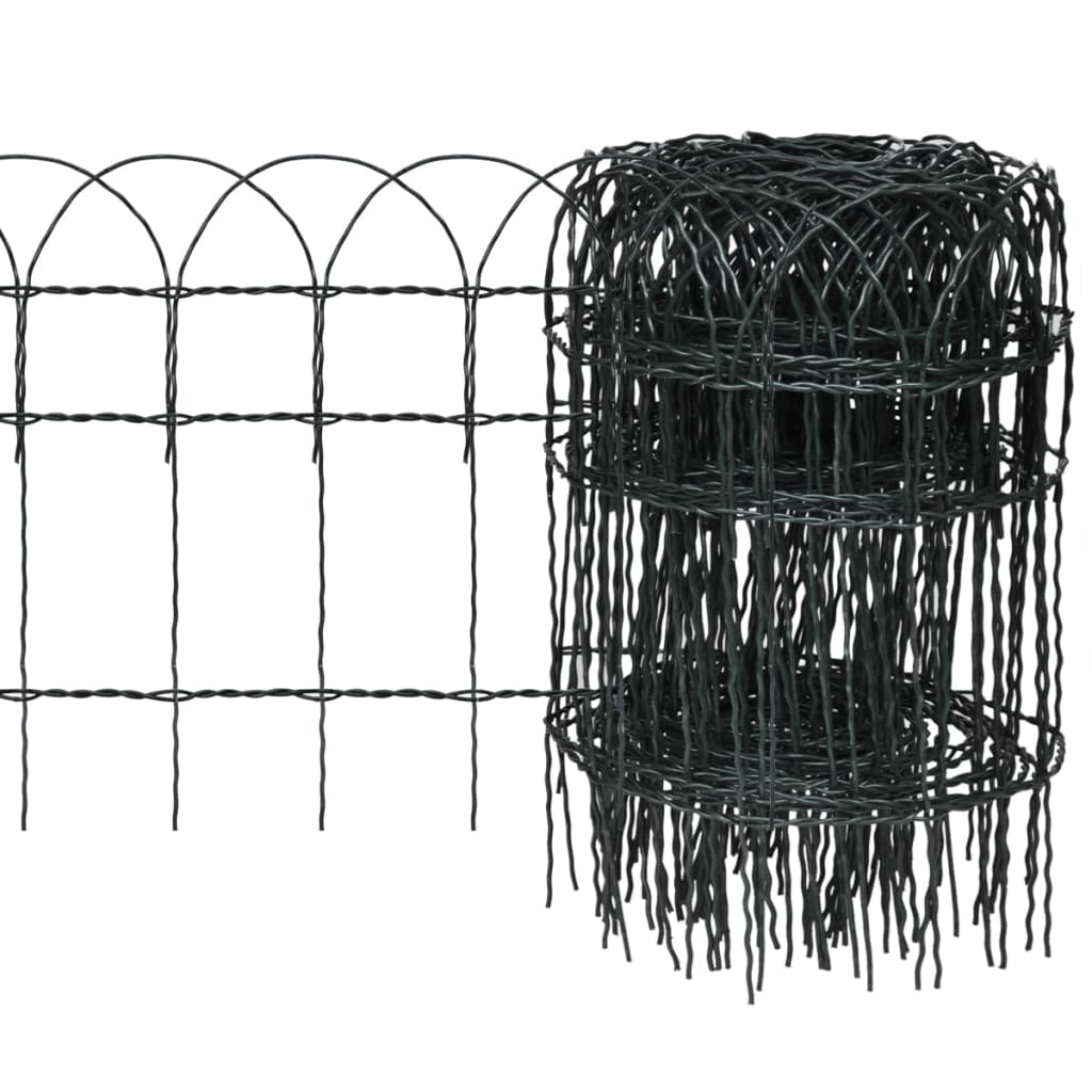 vidaXL Gard delimitare grădină fier vopsit electrostatic 10 x 0,4 m vidaXL