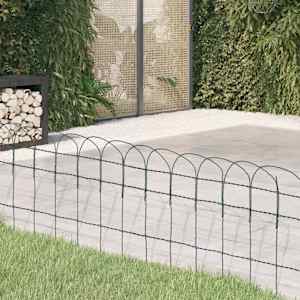 vidaXL aiapiire, pulberkaetud raud, 10 x 0,4 m