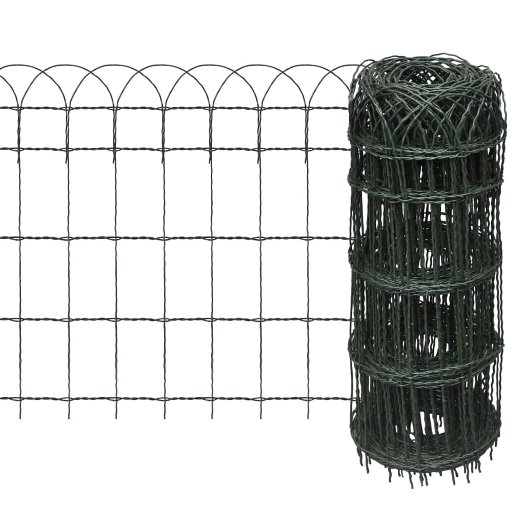 vidaXL Beetzaun Pulverbeschichtetes Eisen 10×0,65 m