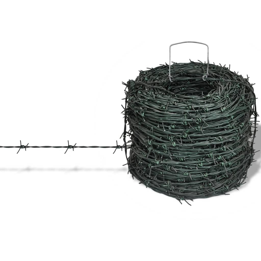 Image of Barbed Wire Entanglement Wire Green Wire Roll 100 m