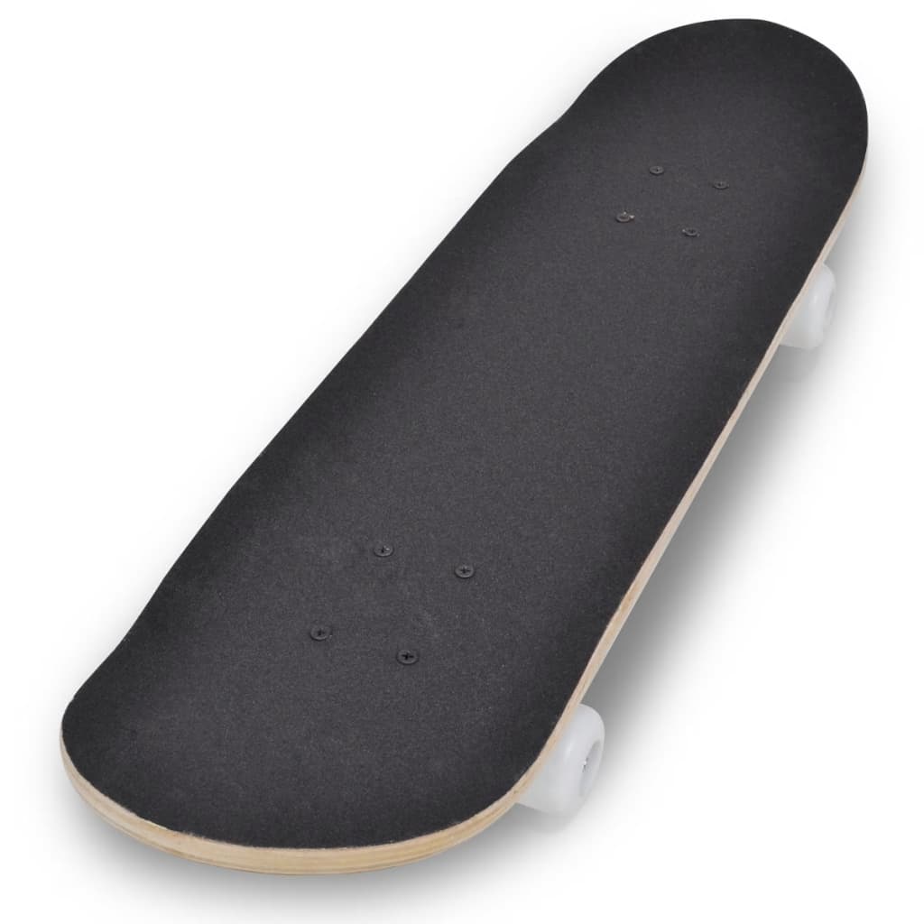 VidaXL - vidaXL Ovaal skateboard met vuur design 9-laags esdoorn hout 8"