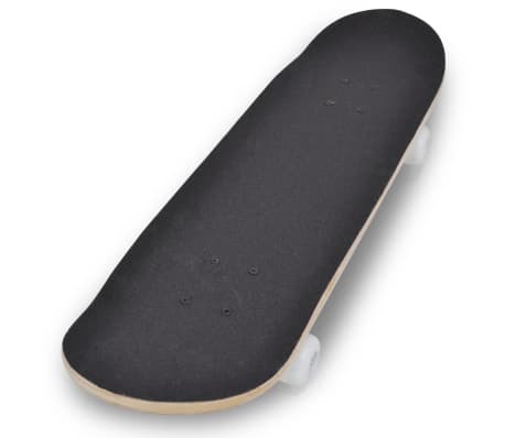 vidaXL Oval Shape Skateboard 9 Ply Maple Fire Design 8"