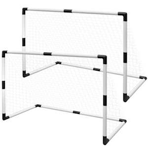 Mini jalgpalliv&auml;rav postide ja v&otilde;rguga 2 tk lastele 91,5 x 48 x 61 cm