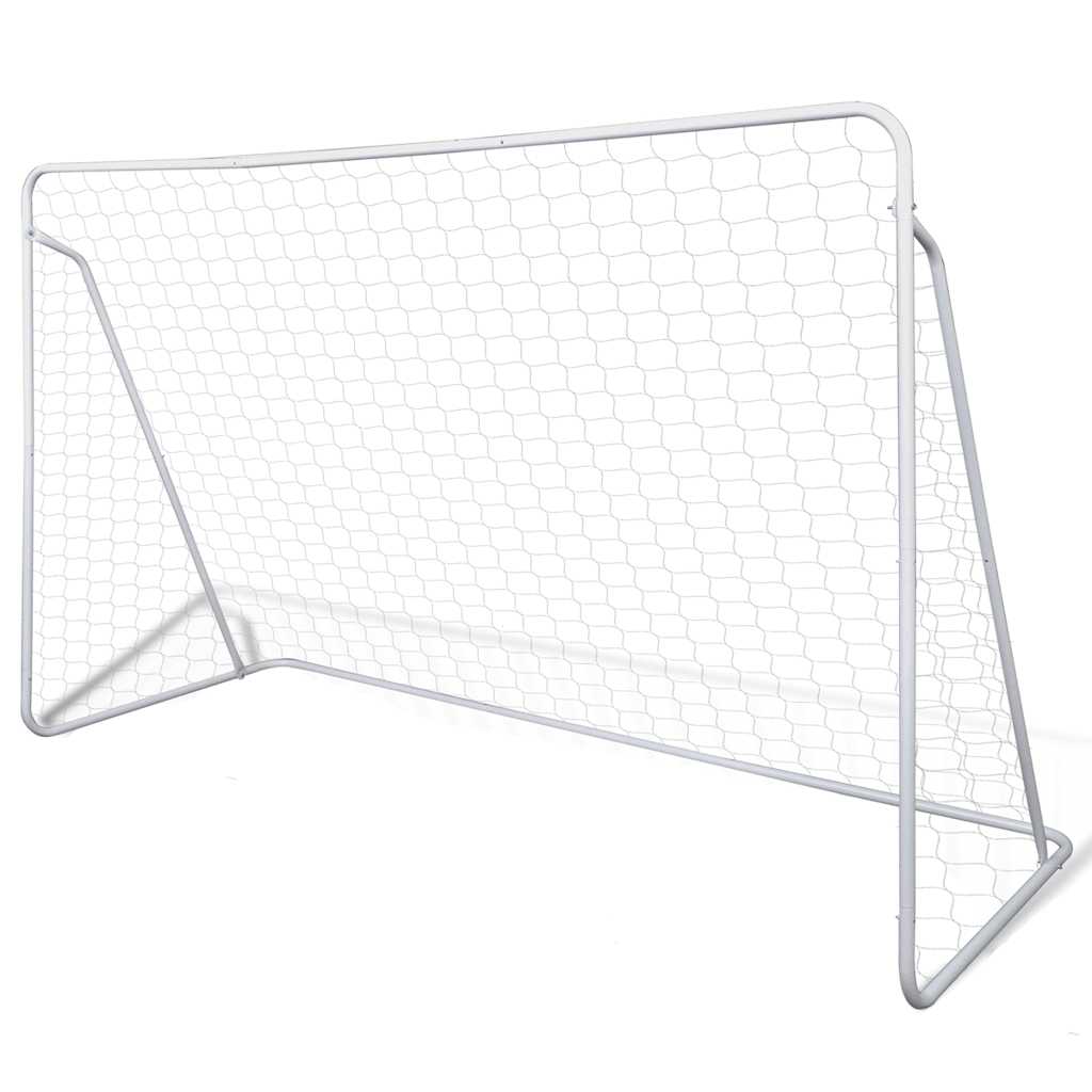 vidaXL Fotbalová branka se sítí ocel 240 x 90 x 150 cm vysoce kvalitní