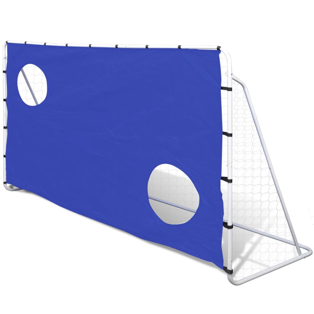 vidaXL Fußballtor mit Torwand 240x92x150 cm Stahl Hochwertig