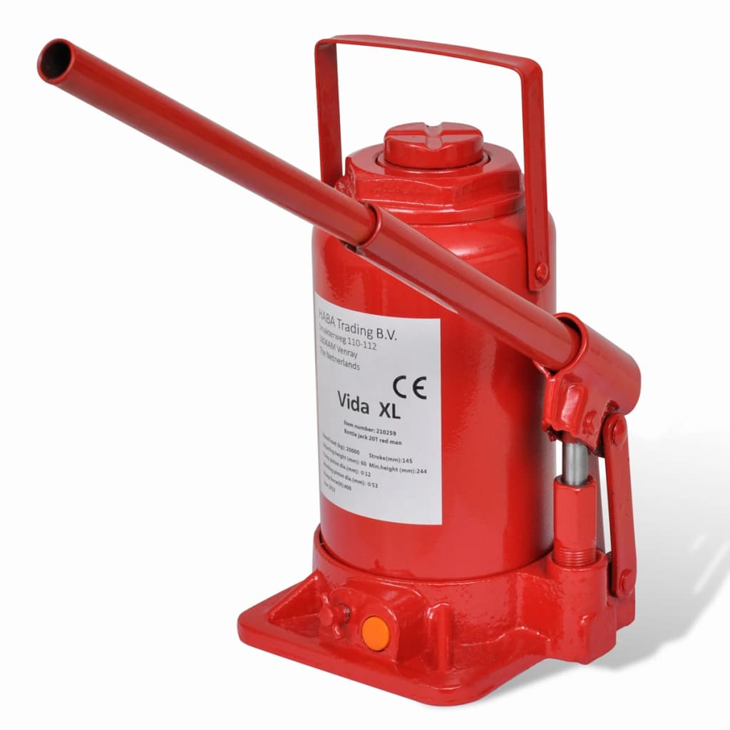 Hydraulic Bottle Jack 20 Ton Red Car Lift Automotive