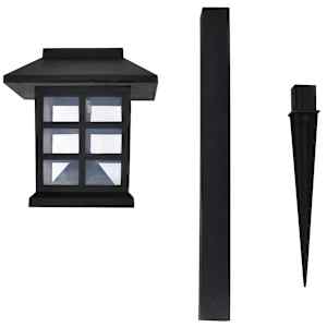 Venkovní solární LED lampa s hrotem, sada 12 ks, 8,6 x 8,6 x 38 cm - obrázek 4
