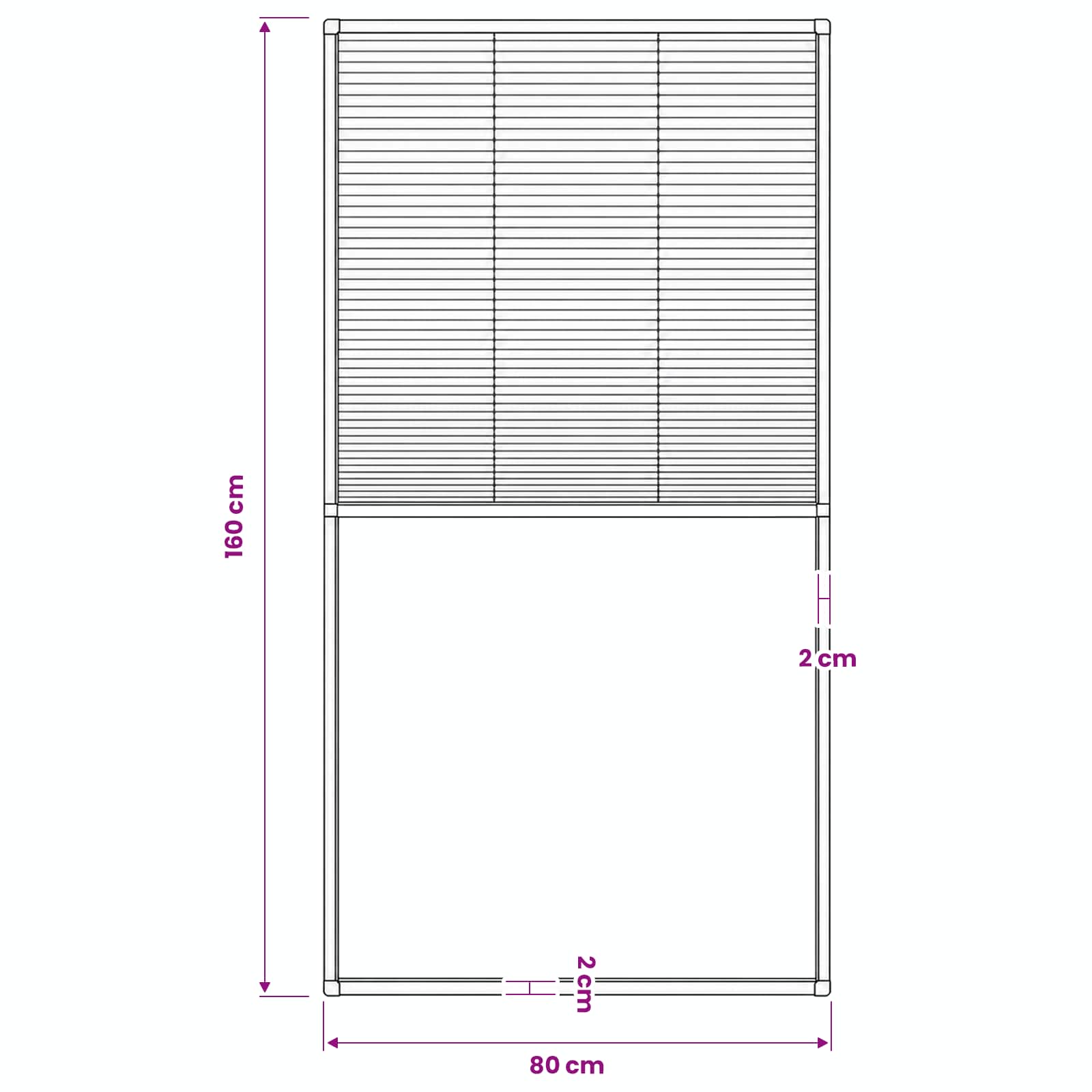 vidaXL Plisse Insektenschutz-Fenster 80×160 cm – Bild 8