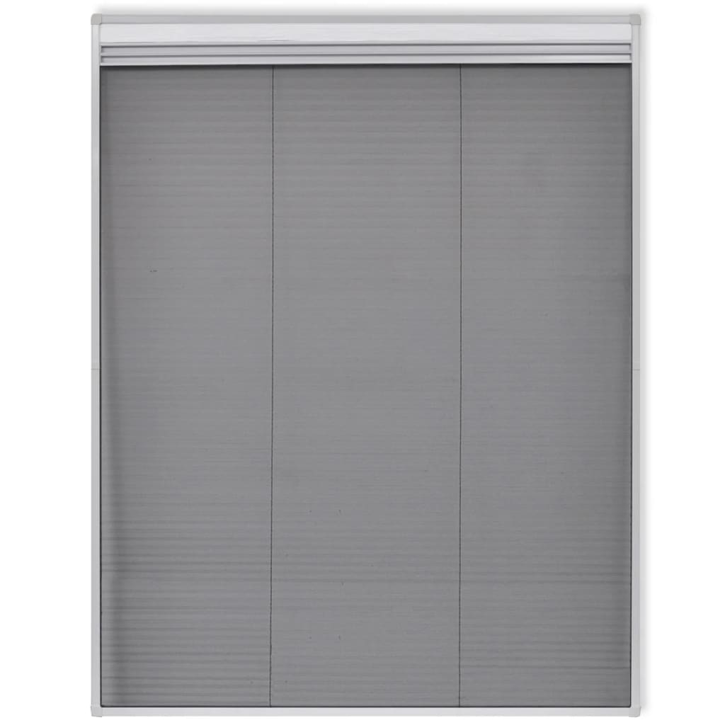 vidaXL Plisse Insektenschutzfenster mit Jalousie Aluminium 160×110 cm