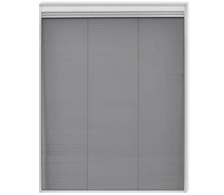 vidaXL Insect Plisse Screen Window Aluminium 160 x 110 cm with Shade