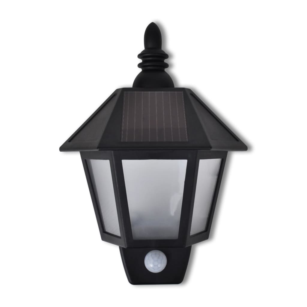 vidaXL Lampă solară de perete cu senzor de mișcare