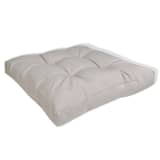 Upholstered Seat Cushion 60 x 60 x 10 cm Sand White