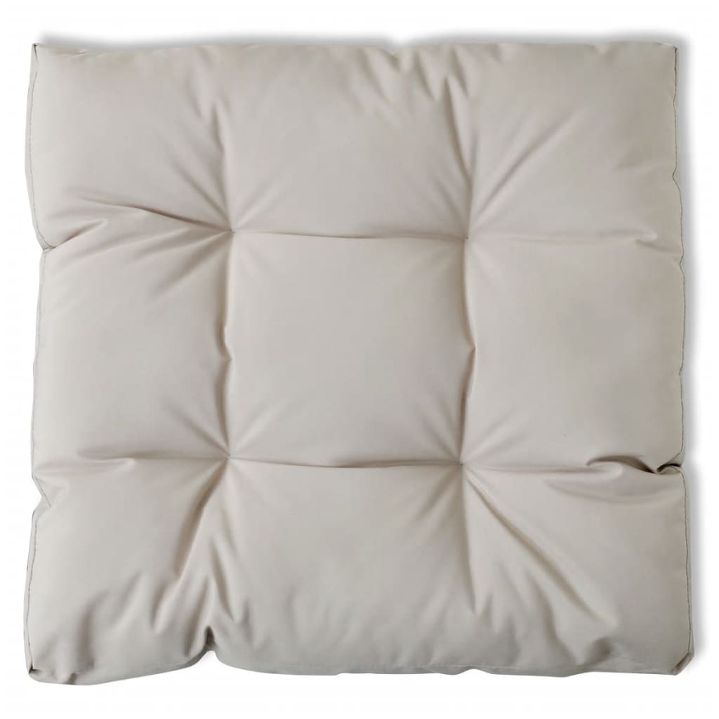 vidaXL Sėdynės pagalvėlė, paminkštinta, balta, 60 x 60 x 10cm
