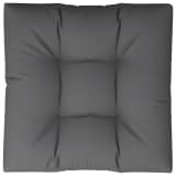 Upholstered Seat Cushion 80 x 80 x 10 cm Grey