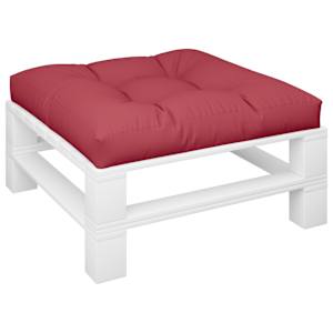 vidaXL Paletės pagalvėlė, raudonojo vyno spalvos, 80x80x12cm, audinys