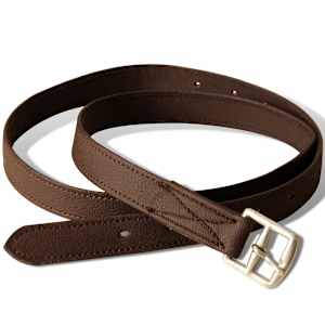 Koňské jezdecké sedlo 17,5'' pravá kůže hnědé 12 cm 5v1 - obrázek 6