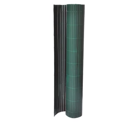 vidaXL Gard de grădină, verde, 90 x 300 cm, PVC
