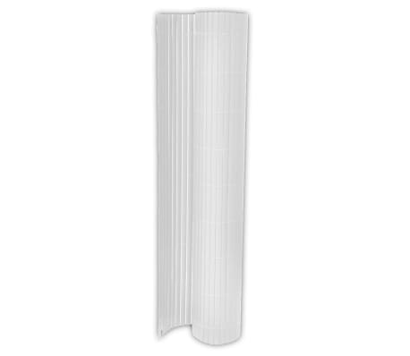 Clôture de jardin blanc double face PVC 90x500cm 12 mm