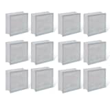 Bouwblok glas gewolkt patroon 12 stuks