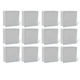 Bouwblok glas rasterpatroon 12 stuks