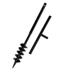 Zemní vrták s rukojetí, 100 mm, s dvojitou spirálou - obrázek 1