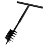 Maapora Kahvalla Kaira Bitti 180 mm Kolme Spiraalia Teräs Musta