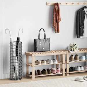 Stojalo za čevlje s klopjo 2 v 1 trden les jelke