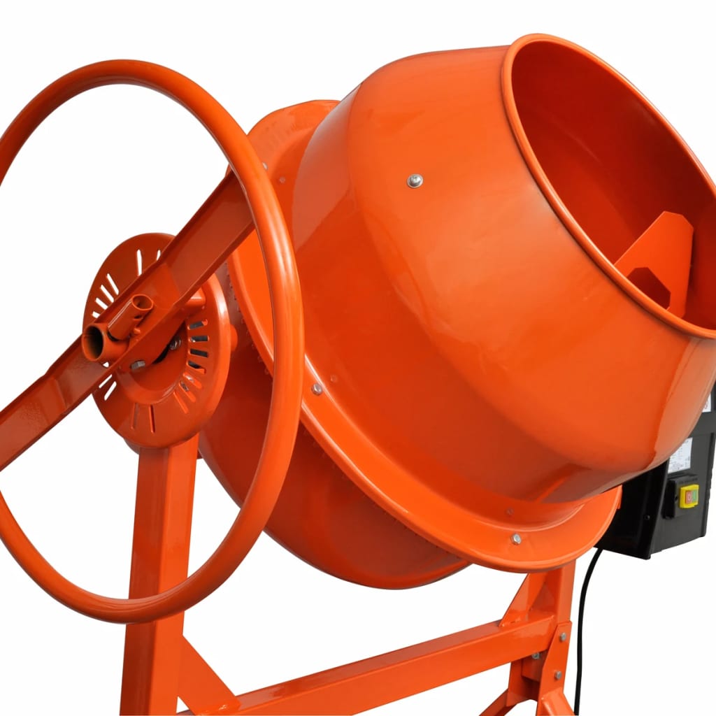 Betonkeverő Cement Mixer Narancssárga Acél 140 L 650 W 