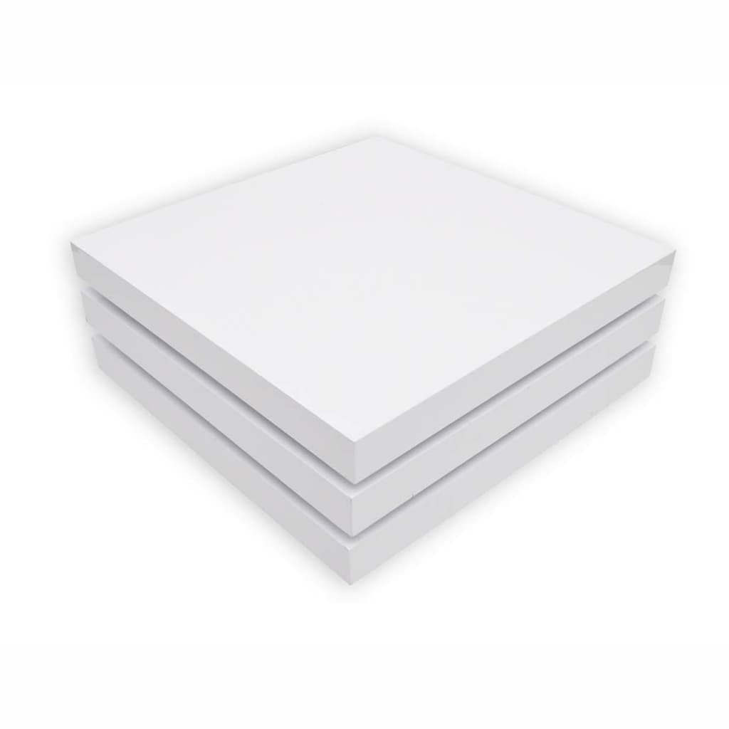 vidaXL Coffee Table 3 Tiers High Gloss White