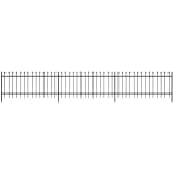 Ornamental Security Palisade Fence Steel Black Pointed Top 2'