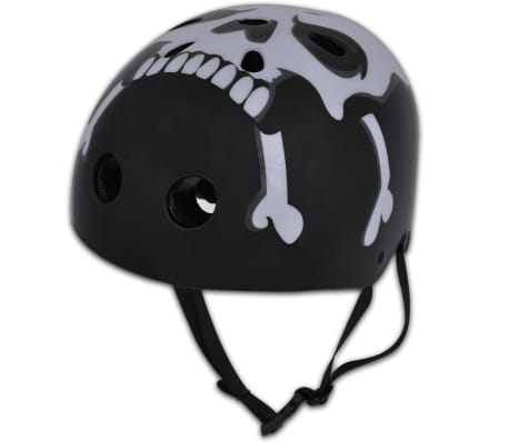 Casco De Bicicleta Bmx Calavera (Skull) Negro Talla M 55 - 58 Cm