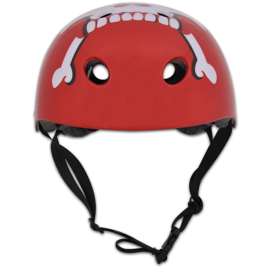 BMX Bicycle Cycling Helmet Skull Red M 55 - 58 cm