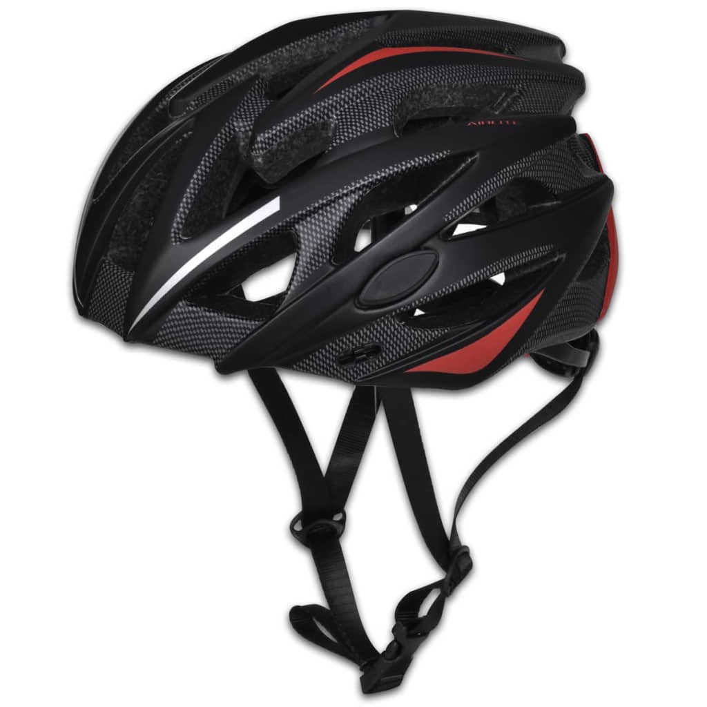 Casque pour vélo avec visière amovible Noir et Rouge L 58 - 61 cm
